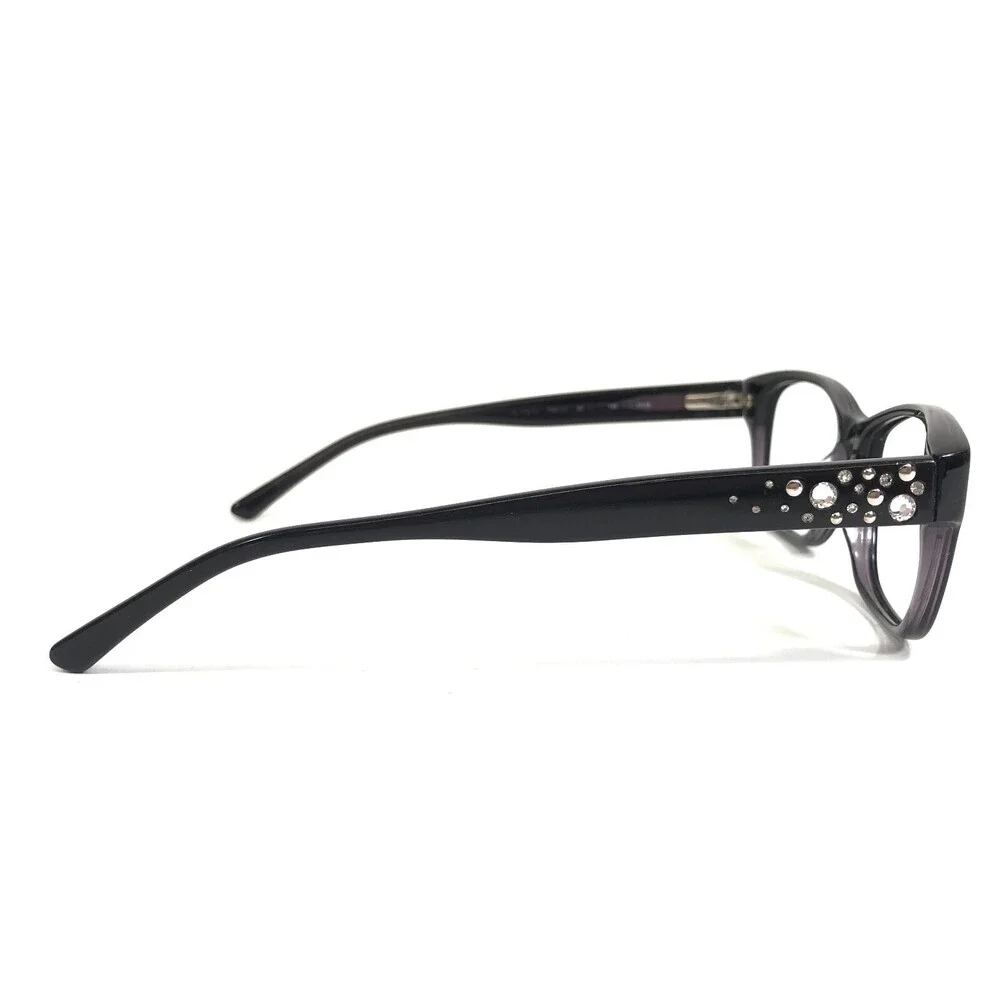 Bebe Eyeglasses Frames BB5112 001 JET Black Purple Square Full Rim 50-15-135